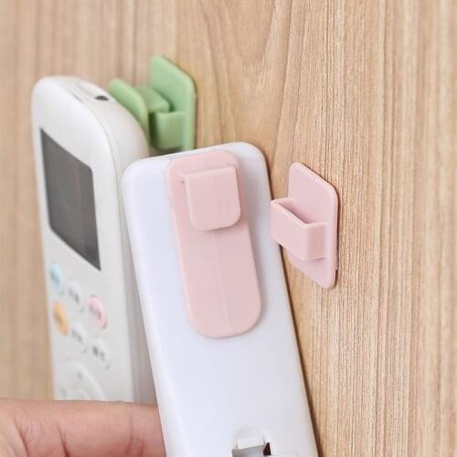 Plastic Self-adhersive Hooks Sticky Hook Set Air Conditioner Remote Control Rack Key Practical Wall Storage Strong Hanger Holder