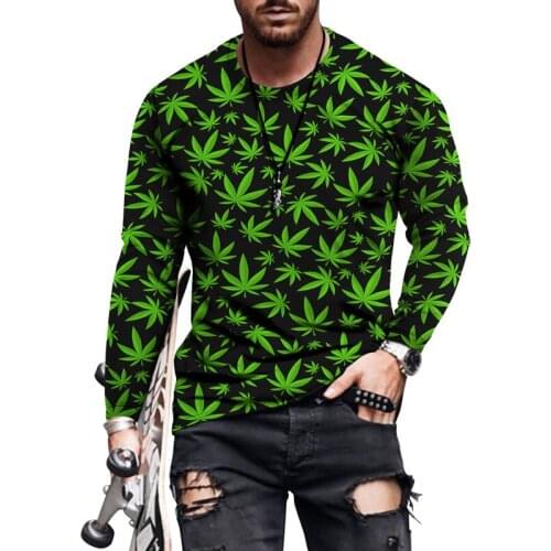 Casual Tops Mens T-shirt Casual Pullover Fashion Mens Plus-Size Male Retro Print Long Sleeve T-Shirt Sexy Mens Spring Autumn