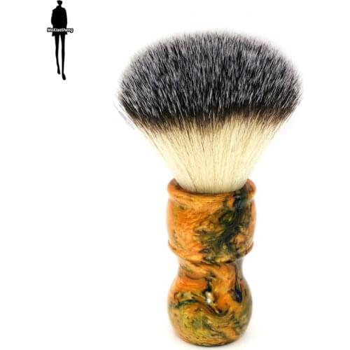 MenS Beard Brush, Nylon Silk Brush Head Is Gentle And Comfortable, Like Stable Yellow Handle, MenS Shaving Tools Beard Brush
