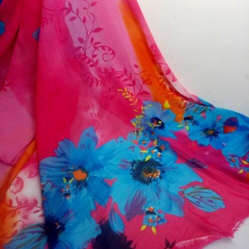 Chiffon Fabric for Dress ON SALE Floral Sewing Craft Material