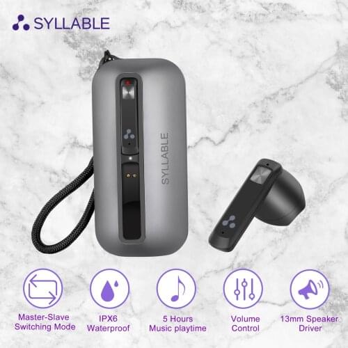 Original SYLLABLE S8 TWS Bluetooth V5.0 Earphones 5 hours True Wireless Stereo Earbuds SYLLABLE S8 Headset sport Earphones