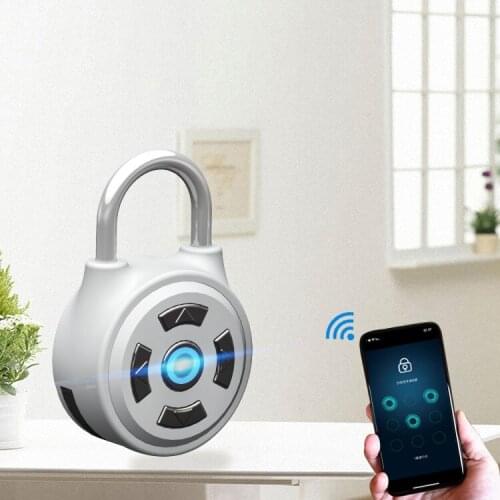Smart Padlock Electronic Bluetooth Password Mobile Phone App Travel Backpack Luggage Cabinet Lock Gym Small Padlock