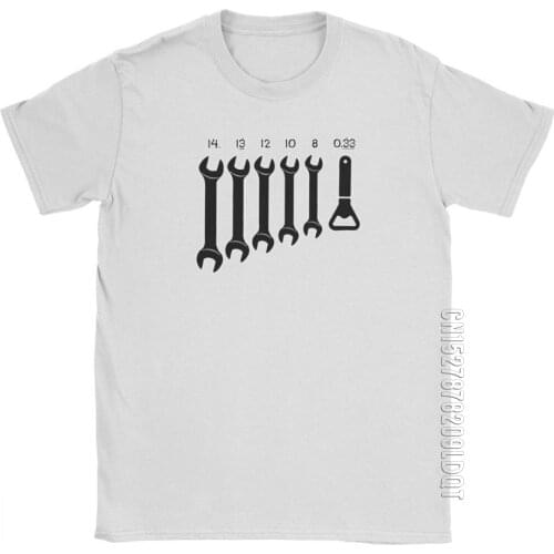 Screw Wrench Opener Mechanic T-Shirt Men Car Fix Engineer Vintage Cotton Tee Shirt Male Tshirt T Shirt Oversize Clothes