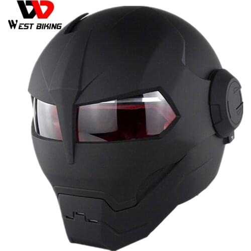 WEST BIKING Cool Cycling Helmet ABS Full Face Skull Retro Motorbike Mountain Bike Helmets Capacete Casco Classic Bicycle Helmet