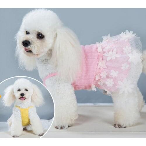 Pet Suspender Skirt Sleeveless Skin-friendly Cotton Adorable Dog Dress for Daily Life