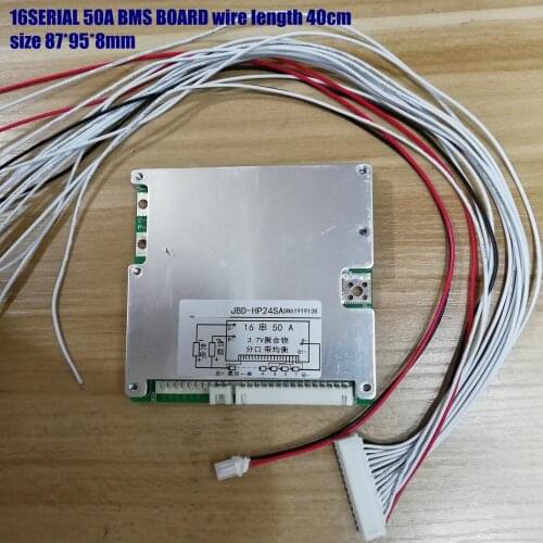 Battery Protection Board 16 Serials 3.7V50A For Electric Bike Scooter Tricycle Lithium Iron Phosphate Battery 48v60v
