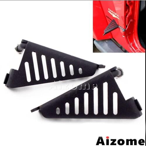 1 Pair Car Foot Pegs Exterior Door Hinge Front Foot Steps Footrests Foot Pedal For Jeep Wrangler JK 2DR JKU 4DR 2007-2018