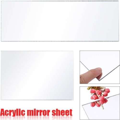 1pc Acrylic Mirror Sheet Decal Sticker Plxiglass Wall Mirror Board 297*105mm/178*127mm Home Bath Wall Tile Decorative Mirrors