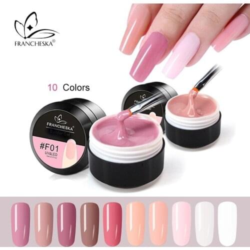 15ml Jelly Builder Gel UV gel Camouflage Extension Gel Acryl French White Pink Clear Finger Nail Gellish Varnish Kit