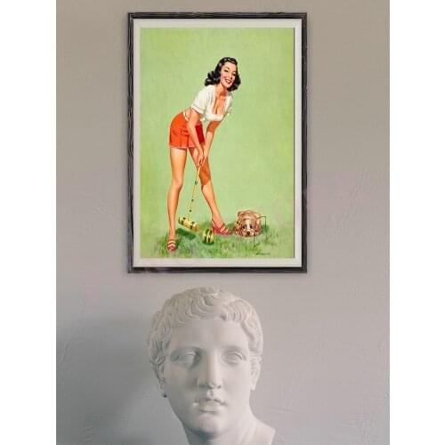 348 Vintage Beautiful Pin-up Girl Classic Picture Custom Silk Poster Home Deco Wall Art Christmas Gift