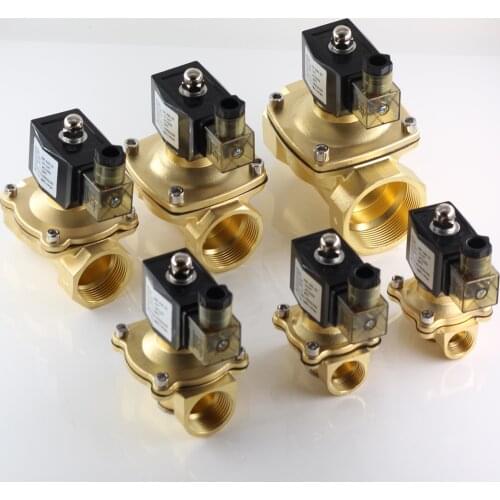 AC 220V Water solenoid valve normally closed,DC 24V Electric air Valves,12V G1/2" 3/4" 1" to 2" valve for Hot water Oil Air