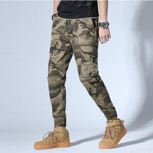 Aknle Length Jogging Pants For Man Hip Hop Streetwear Casual Harem Cargo Pants Men Camo Brand Clothes Mens Joggers Pants