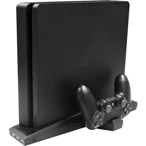 PS4 Game Accessories Heat Sink Base Controller Charging Dock Vertical Charger Stand Cooling Fan For Playstation 4 PS4 Slim