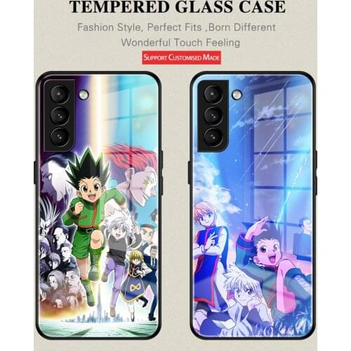Anime Phone Case HunterXHunter Tempered Glass phone case For Samsung Noet8 9 10 20 S10 21 20Plus S20 21Ultra S8 9 10 20 21 10E