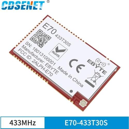 CC1310 433MHz SMD Wireless UART Transceiver Module 30dBm 6km UART/IO CDSENET E70-433T30S 1W Transmitter Wireless RF RSSI IPEX