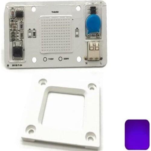 COB LED CHIP 50W ac220V 110V UV 395-400nm bead waterproof with connector anti surge 4kv free shipping 5pcs