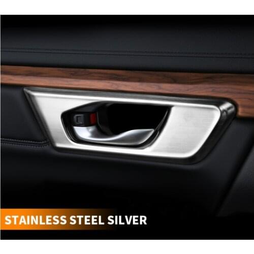 For Honda crv CR-V 2017 2018 2019 Door bowl handle decoration stickers inside the door handle decorative frame door bowl protect