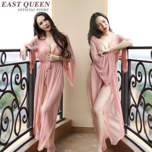 Hot sexy nightwear women transparent sexy ladies nightwear female see through nightgown home clothing KK906 H