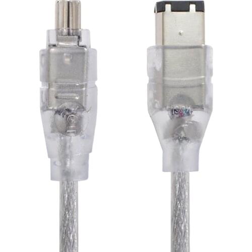 Xiwai ILink Adapter Cord Cable 1394 6Pin to Firewire 400 IEEE 1394 4 Pin Male for Camera Camcorder