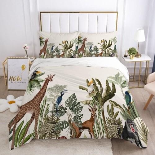 Bedding Sets Duvet Cover Set Giraffe Comforther Cases Quilt Covers Pillowcase King Single Double Size 3D Bohomia Bed Linens