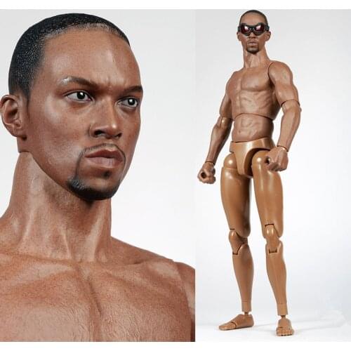 1/6 scale S006 man boy melanosome military chest muscles similar to TTM19 12" soldier movable doll model toy wear clothes