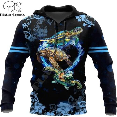 Brand Fashion Hoodies Animal Sea turtle 3D All Over Printed Mens Hooded Sweatshirt Unisex Zip Pullover Casual Jacket DW0213