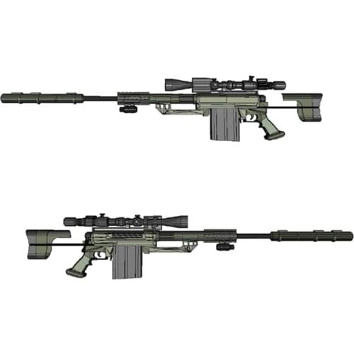 M200 Scale 1:1 3D DIY Kits Paper Gun Model Handmade Sniper Rifle Military Model Puzzle For Kids Adults Cosplay Props