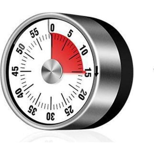 New Stainless Steel Visual Timer Mechanical Kitchen Timer 60-Minutes Alarm Cooking Timer With Loud Alarm Magnetic Clock Timer