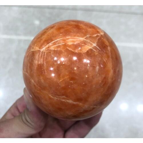 Natural Crystals Quartz Sunstone Sphere Energy Ball Reiki Stones Room Home Office Aquarium Decoration Accessories Gemstone