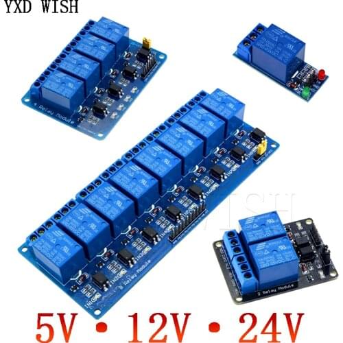 5V 12V 24V Relay Module With Optocoupler Relay Output 1 2 4 6 8 Channel Relay Module For Arduino Diy Relays Board