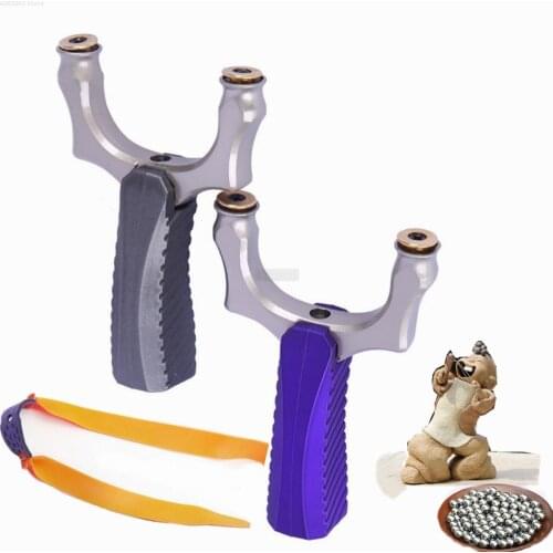 High Quality Slingshot Shooting Hunting Catapult Outdoor Shooting Game tool rubber band Fast bow alloy steel Powerful Slingshot