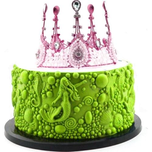 3D Adorable Seahorse shell starfish mermaid Silicone Mold Fondant Cake Decoration silicone moulds