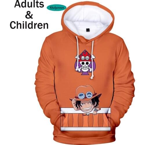 2020 3D Hoodie ONE PIECE Autumn Hoodies Men Sweatshirts Women Hip Hop Pullovers Kids 3D Anime Fashion boys girls Tops