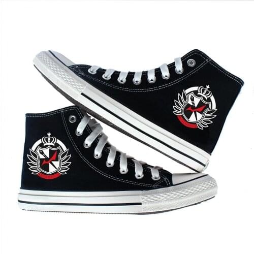 Unisex Anime Danganronpa: Trigger Happy Havoc monokuma Casual Ankle Canvas Shoes Preppy Student plimsolls duck shoes Sneakers