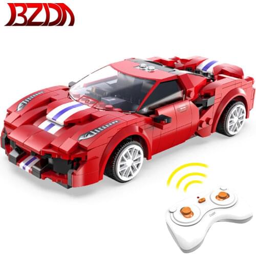 BZDA City Technic Remote control Cars Red Track Sports Car Building Blocks Speed Champion Racing RC APP Model Bricks Toys Gifts