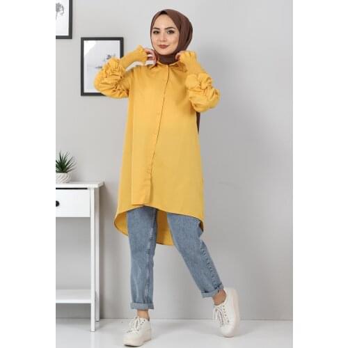 Kolu Gipe Lastikli Tunik TSD3310 Hardal