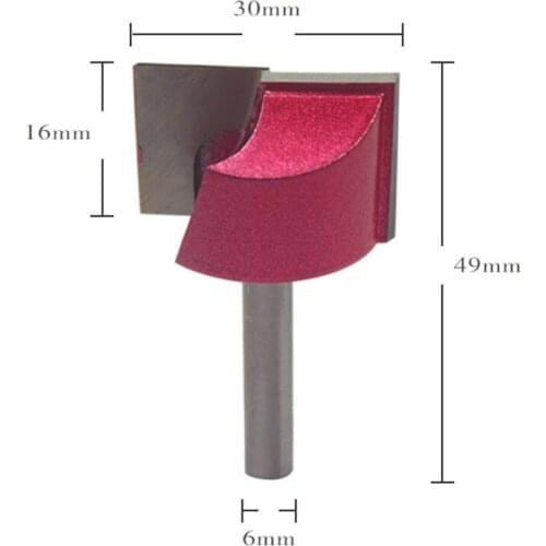 1pc 30mm bottom cleaning engraving bits 6mm wood stem milling cutter cnc wood milling cutter