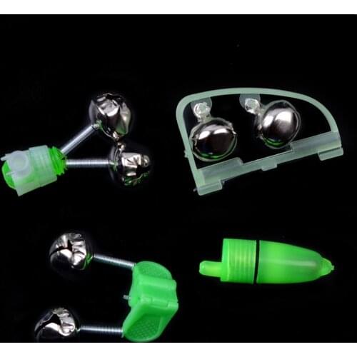 1pcs LED Fishing Rod Bite Alarm Bells Ring Fishing Lures Accessory Red Light Alerter Outdoor Fish Tool