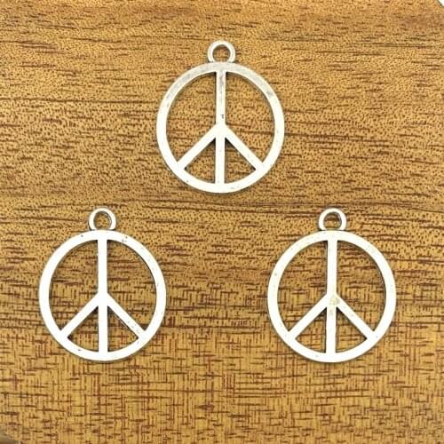 10pcs charm and peace alloy pendant 25*21mm vintage Tibetan silver DIY making pendant, fashion pendant alloy