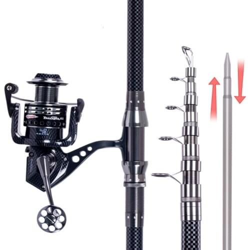 2.1m -3.6m Carp Fishing Rod Feeder Super Hard Carbon Fiber Telescopic Fishing Canne Distance Fishing Pole Vara Pesca Fishing Set