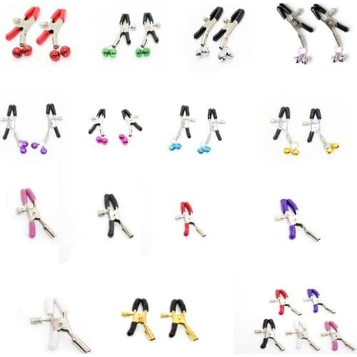 2PCS/1PCS Metal Chains Nipple Clamps with Bell Sex Toys Nipples Clips For Couples Flirt Slaves Game Bdsm Bondage Exotic Toys