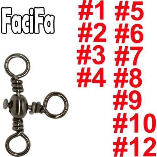 20pcs 3 Way Bearing Swivel Fishing Connector Fishing Barrel Swivel Cross Line Snap Fishhook Lure Swivels Tackle Accessories