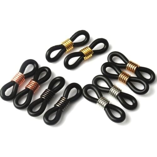 20/40pcs Ear Hook Eyeglasses Spectacles Chain Glasses Retainer Ends Rope Sunglasses Cord Holder Strap Loop Connector