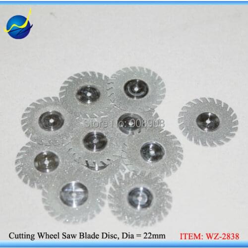 10pcs 7/8" Diamond Tipped Serrated Saw Blades Fit Dremel Cut Metal Glass Ceramic 22mm Diameter