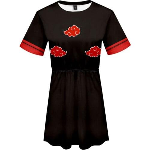 Anime Huoying Ninja Character Dress for Girls 3D Digital Print Dress for Girls European and American Size