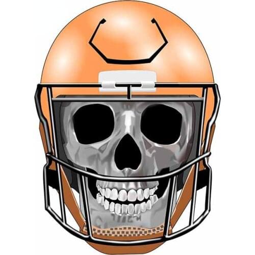 13cm x 10.6cm for Football Soccer Skull Car Sticker Personality JDM Assessoires Scratch-proof Custom Printing Decal