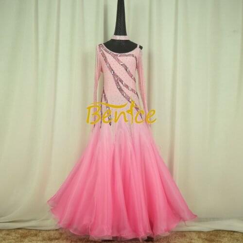 Free Shipping Competition Ballroom Dress for wome Modern Standard Tango Waltz Latin Dance Skirts Ballroom Dance Dress Long Swing