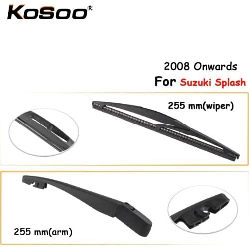 KOSOO Auto Rear Car Wiper Blade For Suzuki Splash,255 mm 2008 Onwards Rear Window Windshield Wiper Blades Arm,Car Accessories