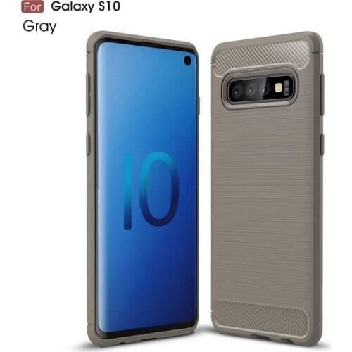 Mobilephone Case for Samsung S10 backcover Carbon Fiber Soft TPU cases for S10 Plus cover for S10E DHL Free shipping 50pcs