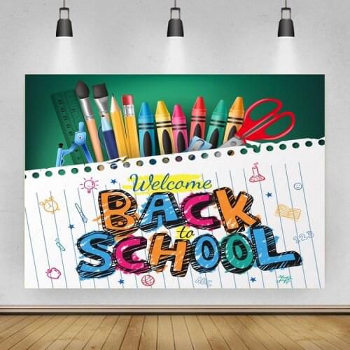 Color Pens Back To School Time Portrait Photography Background Vinyl Backdrop Study Life Photocall Studio Props